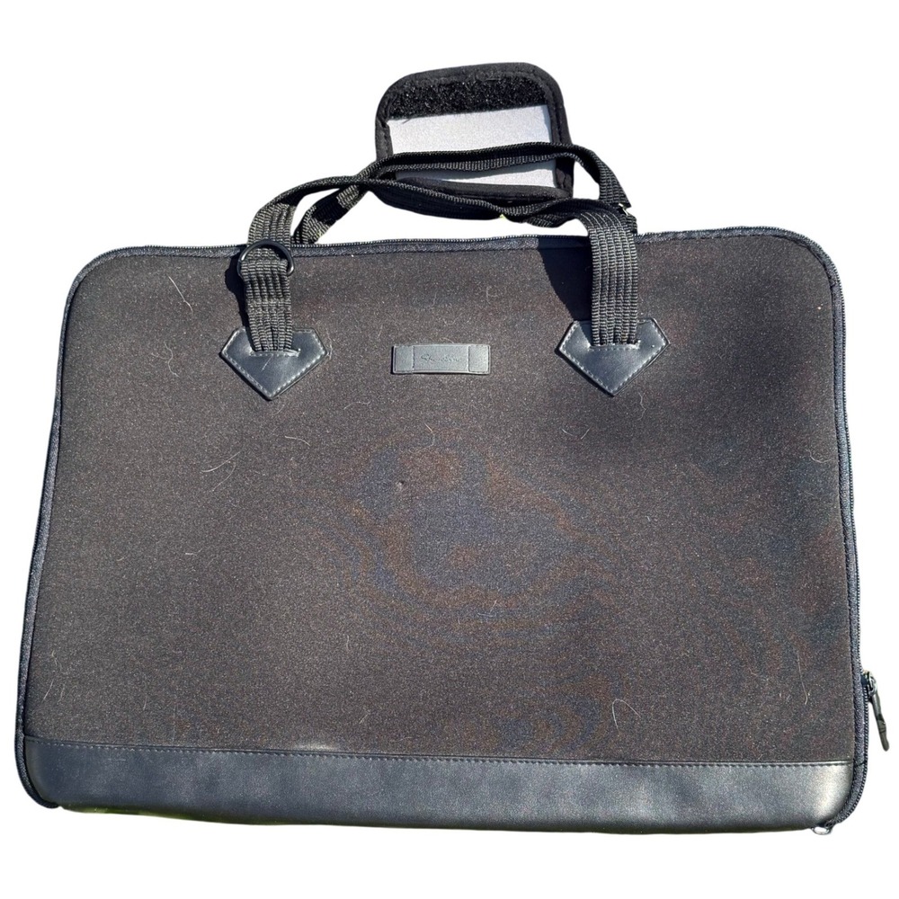 Cutter & Buck American Classic Black Laptop Briefcase Neoprene Messenger Bag 16"